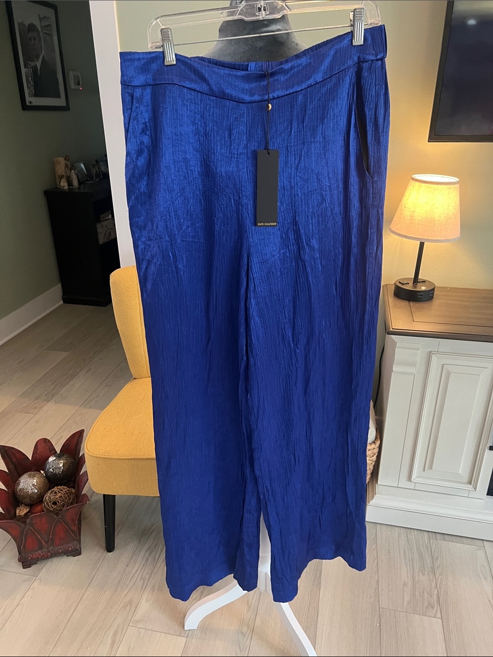 Kobi Halperin Electric Blue Wide-Leg Trousers